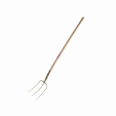 Dunggabel 3 Zinken 135cm-Eschenstiel 31x22cm, gold-lackiert