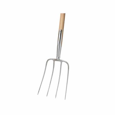 Pionier-dunggabel, 4 Zinken, 135 cm Eschen-Langstiel