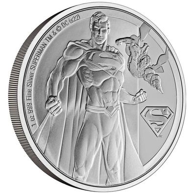 Niue Classic Superheroes Superman™ (1) 2022 1 oz Silbermünze Polierte Platte PP