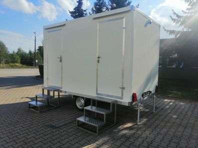 Toilettenwagen WC-Wagen mobile Toilette Klowagen Toilettenanhänger-Dusche mögl.