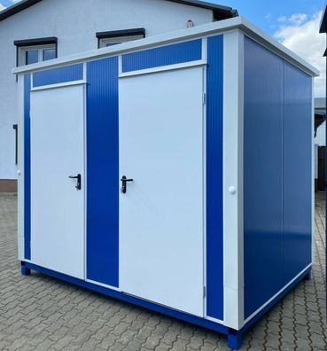 WC Container Toilette Box Doppelkabine Toilettencontainer Doppel-WC Kabine