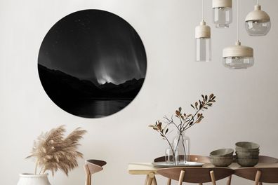 Wandbild Rund Wanddeko Deko Wohnzimmer Bilder 120x120 cm Bergen - Noorderlicht - Ruim
