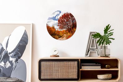 Wandbild Rund Wanddeko Deko Wohnzimmer Bilder 30x30 cm Boom - Pad - Herfst