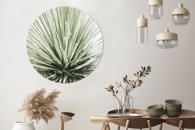 Wandbild Rund Wanddeko Deko Wohnzimmer Bilder 120x120 cm Groen - Bladeren - Natuur