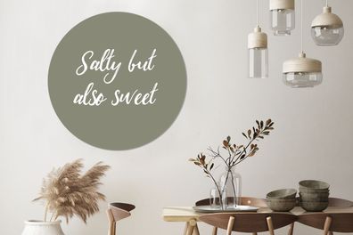 Wandbild Rund Wanddeko Deko Wohnzimmer Bilder 120x120 cm Salty but also sweet - Spreu