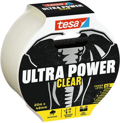 tesa Ultra Power Clear Repairing Tape - Transparentes Reparaturband für unsichtbar...