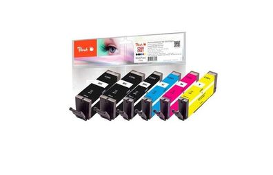 Peach Spar Pack Plus Tintenpatronen kompatibel zu Canon PGI-550, CLI-551 - PI100-328