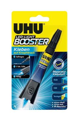 UHU LED-Light Booster, Kleben auf Knopfdruck - lichtaktivierter Reparatur-Klebstof...