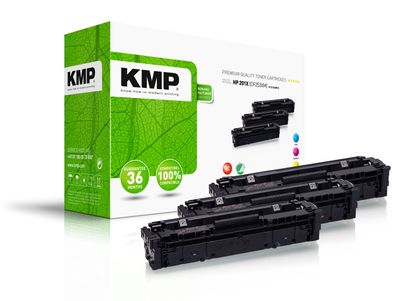 KMP Multipack H-T215VX cyan, magenta, gelb Tonerkartusche ersetzt HP Color LaserJe...