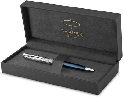 Parker 2119649 Sonnet Kugelschreiber | Premium Metall und Blau satiniert mit Chrom...