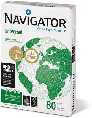 Navigator Universal Kopierpapier 80g/ m² DIN-A4 500 Blatt weiß