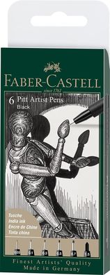 Faber-Castell 167154 - Tuschestift Pitt Artist Pen, Farbe 199, schwarz, XXS, XS, ...
