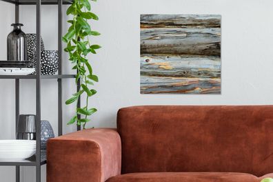 Leinwandbilder Bilder Kunstdrucke Wanddeko Deko Wohnzimmer 50x50 cm Rustiek - Hout -