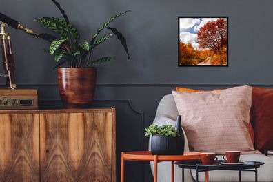Poster Bilder Wanddeko Deko Wohnzimmer 40x40 cm Boom - Pad - Herfst (Gr. 40x40 cm)