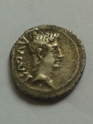 Original Silber Quinar Rom Kaiser Augustus 27v.-14n. Chr., 1,66g Ric 221