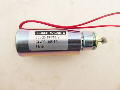 Isliker Magnete / Hubmagnet GCs-25.19/ V1879 / 24V DC / 15% ED (21-12-22-4)