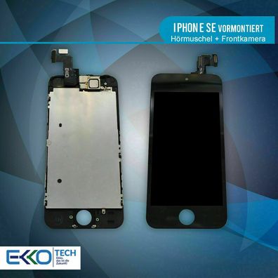 iPhone SE Display mit Original Retina LCD Schwarz Komplett Vormontiert Black