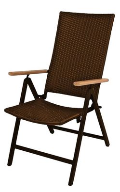 Alu-Klappsessel Serra braun oder schwarz Sessel Gartenstuhl Relax-Gartensessel