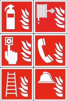 Brandschutzzeichen 200x200 Brandschutzschild Feuer Schilder Folie Piktogramm 624