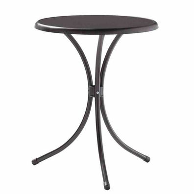 Bistrotisch, Ø 60x72 cm, eisengrau Stahlrohrgestell, Dekorplatte