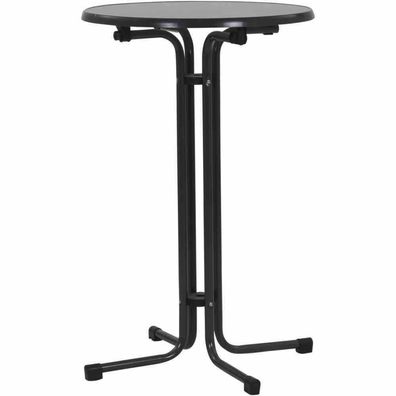 Stehtisch Ø 70x110 cm, grau, klappbar Stahlrohrgestell