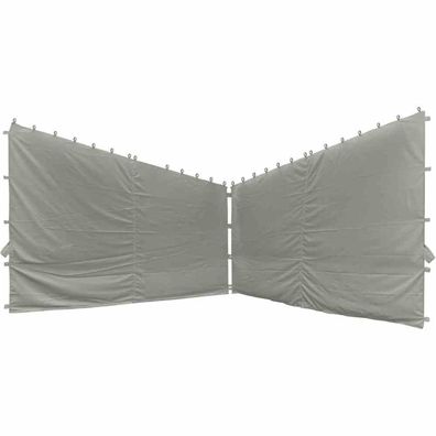 Seitenteile zu Pavillon Berlino 3x3 m, grau, 2er Set Bezug aus Polyester