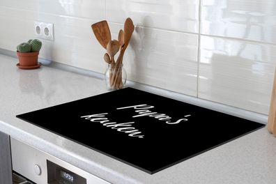 Herdabdeckplatte 65x52 cm Quotes - Spreuken - Papa - Papa's keuken - Vader