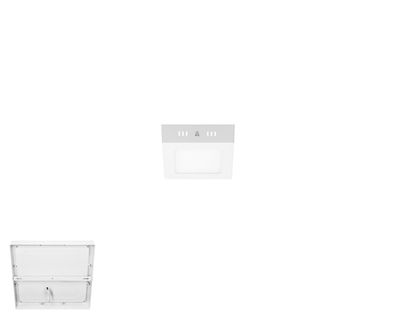 LED Panel Deckenleuchte Eckig 6W Weiß 120x120mm - Lichtfarbe: Warmweiß