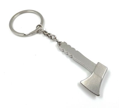 Axt Beil Werkzeug Schlüsselanhänger Keychain Silber Metall