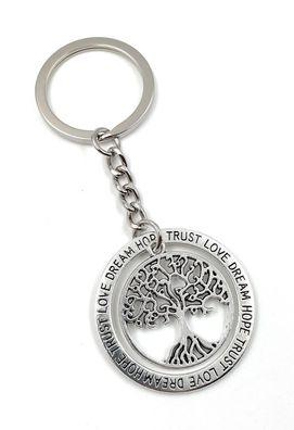 Schlüsselanhänger Baum der Lebens stammbaum Silber Metall Anhänger Charm