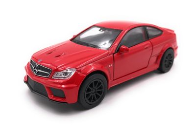 Modellauto Mercedes Benz Amg C63 Black S Rot Auto Maßstab 1:34-39 lizensiert