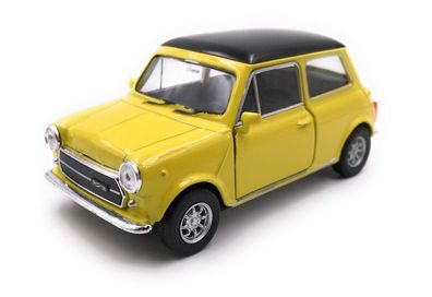 Modellauto Mini Cooper 1300 Oldtimer Gelb Auto Maßstab 1:34-39 (lizensiert)