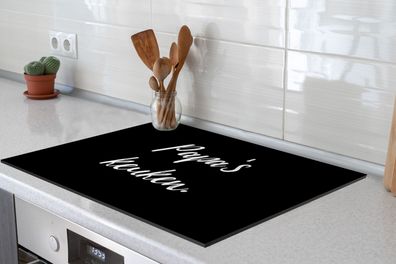 Herdabdeckplatte 70x52 cm Quotes - Spreuken - Papa - Papa's keuken - Vader