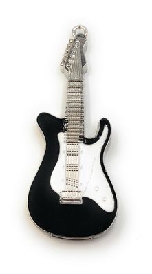 E-Gitarre Schwarz aus Metall Gitarre Instrument Funny USB Stick div Kapazitäten