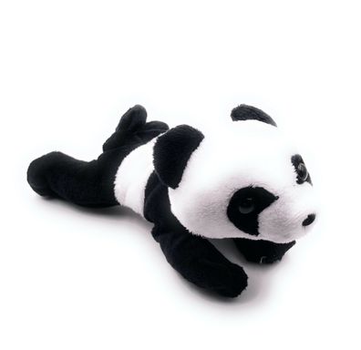 Plüschtier Stofftier Kuscheltier Pandabär Bambusbär Panda Länge 18 cm Mehrfarbig