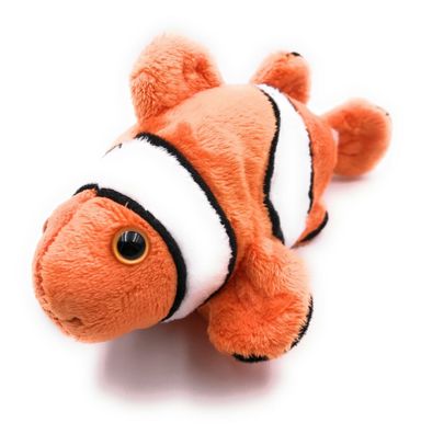Plüschtier Kuscheltier Stoff Tier Clownfisch Anemonenfisch orange 19 cm (Gr. 19)