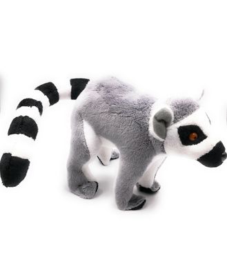 Plüschtier Kuscheltier Stoff Tier Lemur grau stehend Primat 28 cm