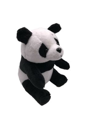 Plüschtier Kuscheltier Stoff Tier Panda Bär sitzend schwarz weiß 16 cm