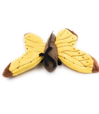 Plüschtier Kuscheltier Stoff Tier Schmetterling gelb braun Falter Band 23 cm (Gr. 23)