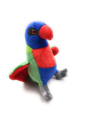 Plüschtier Kuscheltier Stoff Tier Papagei Lori bunt Vogel 18 cm (Gr. 18)