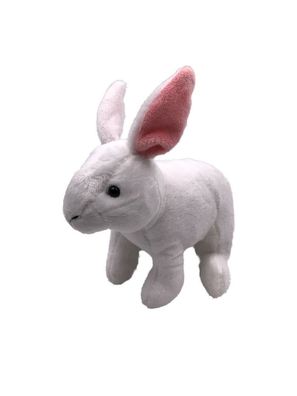 Plüschtier Kuscheltier Stoff Tier Hase weiß Kaninchen 18 cm