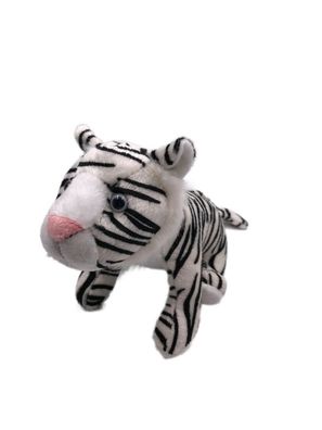 Plüschtier Kuscheltier Stoff Tier Tiger weiß sitzend Raubkatze 23 cm