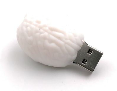 Gehirn Hirn Denkvermögen weiß USB Stick Flash Drive 8GB 16GB 32GB 64GB 128GB