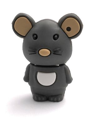Maus Tier Mäusschen Ratte dunkelgrau USB Stick Flash Drive 8GB 16GB 32GB 64GB