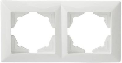 Gunsan Visage 2-fach Rahmen für 2 Steckdosen Weiss