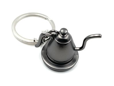 Schlüsselanhänger Teekanne Tee Antik Schwarz Anhänger Keychain