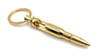 Schlüsselanhänger Patrone Munition Flaschenöffner Gold Anhänger Keychain