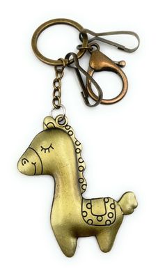 Schlüsselanhänger Pferd schlafend Sattel Decke Bronze Anhänger Keychain