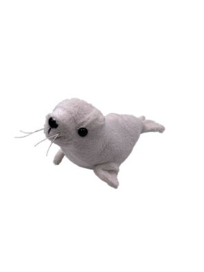 Plüschtier Stofftier Kuscheltier Robbe Seelöwe Seehund weiss L 17 cm Weiß (Gr. 17)