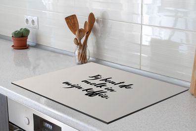 Herdabdeckplatte 65x52 cm Taupe - Jij bent de melk in mijn koffie - Quote